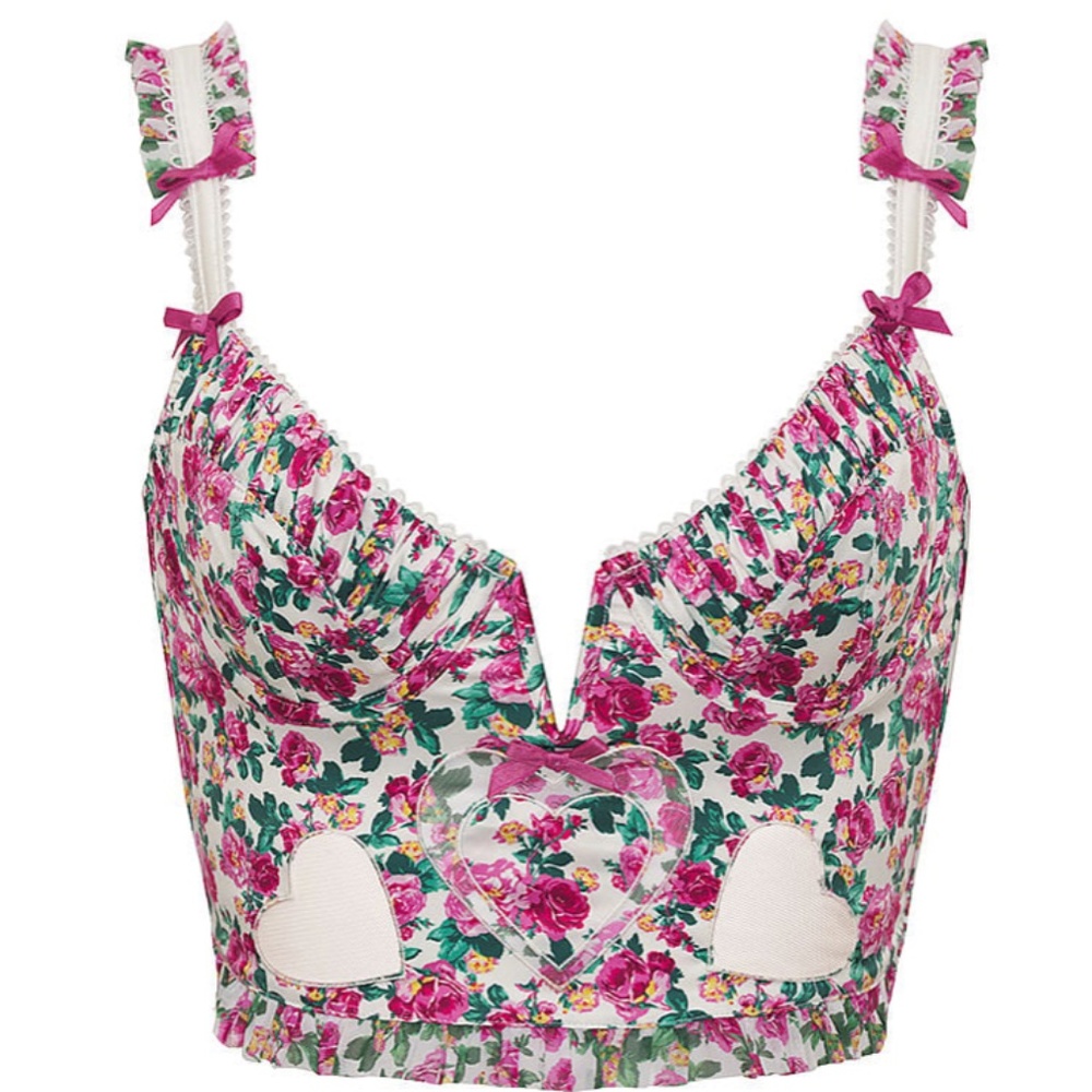 🚫SOLD🚫 🔥HOST PICK 🔥 🍋 Heart Bloom Bustier Top & Cheeky Panty - Picture 4 of 5